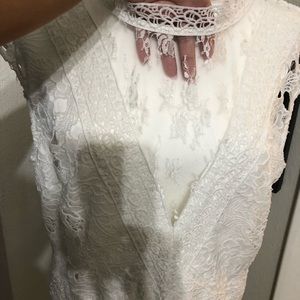 Impressions brand bride dress knee length white